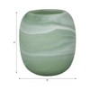 Modern Glam Glass Vase - Accent with Sleek Curved Silhouette and Decorative Contemporary Design for Home, Bedroom, or Office Decor - Green - 3 of 4