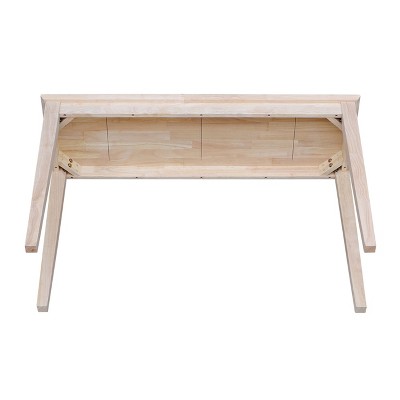 Unfinished Parawood Shaker Console Table with Storage