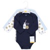 Hudson Baby Cotton Long-Sleeve Bodysuits, Navy Milk And Cookie - 2 of 4