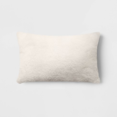 Faux Shearling Bed Rest Pillow Gray - Room Essentials™