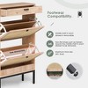 Brafabhome Narrow Shoe Storage Cabinet with 2 Flip Drawers, Freestanding Entryway Rattan Shoe Rack for Sneakers, High Heels and Slippers | 12 Pairs - 4 of 4