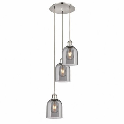 Bella - 3 Light Cord Hung Multi Pendant In Industrial Style-29.25 Inches Tall and 12 Inches Wide