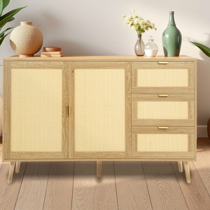 Home Imports Emporium Natural Rattan Boho Storage Cabinet for Living Room & Dining - 1 of 4