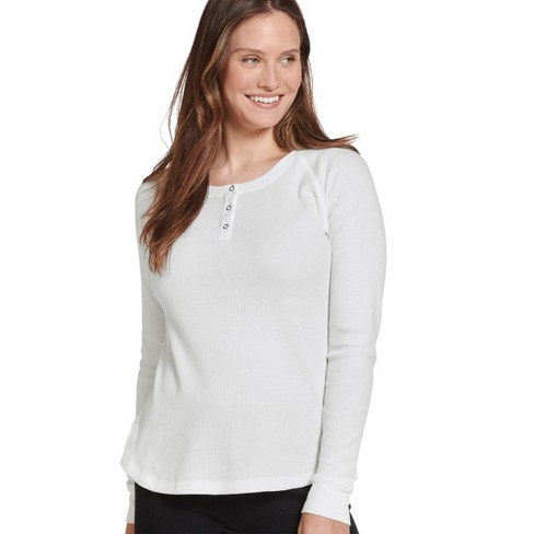 Women's waffle hot sale henley shirts