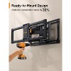Perlegear UL Listed Full Motion TV Wall Mount for 42-90" TVs up to 150 lbs, Pre-Assembled, Tool-Free Tilt, Swivel & Extension, Max VESA 600x400mm - 4 of 4