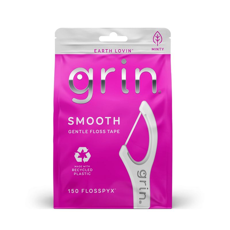 Grin Oral Care Smooth Floss Picks - 150ct, 1 of 10
