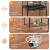 phiestina 53" Large Flight Bird Cage, Rolling Stand & Storage Shelf for Parrots, Lovebirds, Cockatiels, Parakeets, Black - 3 of 4