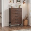 5 Dresser for Bedroom, 50.5" Tall Drawer with Large Storage Space, Freestanding Wooden Closet Storage Dresser Chest for Bedroom - 4 of 4