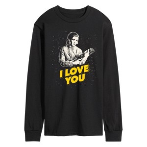 Men's - Star Wars - Valentine Princess Leia I Love You Long Sleeve Graphic T-Shirt - 1 of 4