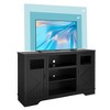 High-Rise Farmhouse-Style TV Stand with LED Lighting Three-Tier Storage Shelving Entertainment Center Suitable for Living Rooms and Bedrooms - 3 of 4