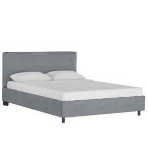 Skyline Furniture Olivia Upholstered Platform Bed in Velvet - 1 of 4