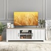 Tangkula Farmhouse TV Stand for TVs up to 65" Media Console Center w/ Doors Cubbies - 3 of 4