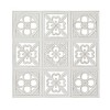 Wood Floral Carved Wall Decor White - Olivia & May: Traditional Botanical Carving, Vertical Display - 4 of 4