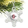San Diego State University Primary Logo Metal Snowflake Christmas Tree Holiday Ornament - 2 of 3