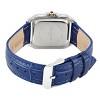 Peugeot Women's Watch 36mm Square Tank Shape Blue Leather Strap Watch - 2 of 4