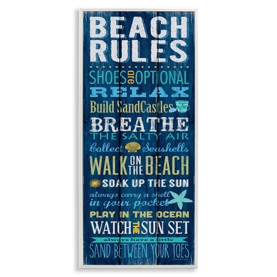 Stupell Industries Beach Rules Relax Breathe, 13" x 30"