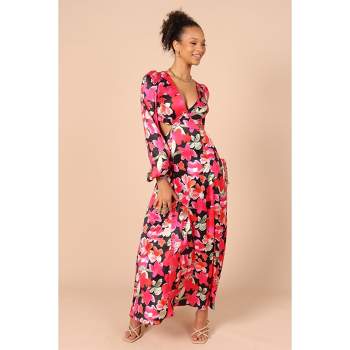 Petal and Pup Anabelle Halter Neck Maxi Dress - Black Floral XS