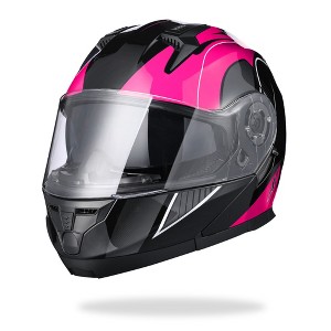 AHR Modular Full Face Motorcycle Helmet Flip up Dual Visor Motocross DOT S/M/L/XL/XXL - 1 of 4