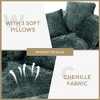 CAVINAS Chenille Fabric Bean Bag Chair with Three Pillows,Soft Bean Bag Couch,Accent Chairs for Living Room - 3 of 4