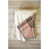 Emanuela Carratoni Tartan Theme on Pink Fleece Throw Blanket -Deny Designs - 2 of 2