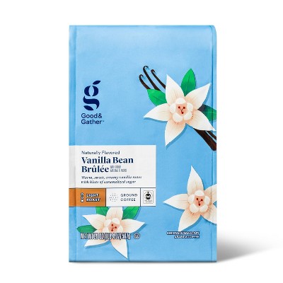 Naturally Flavored Vanilla Bean Brulee Light Roast Ground Coffee - 20oz - Good & Gather™