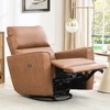 Power Swivel Rocking Recliner Chair,Recliner Glider with Faux Leather Upholstery, Comfortable Rocker Recliner for Living Room and Nursery - 2 of 4