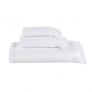 Cotton Geometric Jacquard Plush Soft Absorbent Bath Towel Set by Blue Nile Mills - 1 of 4