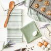 Design Imports  Urban Stripe Dishtowel Set 3 Piece, Artichoke Green, 20X30" - 4 of 4