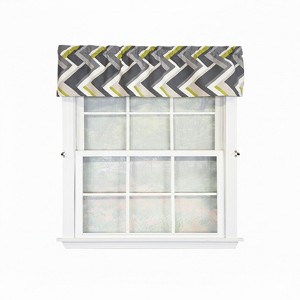 RLF Home 100% Cotton High Quality Legit Tailored Window Valance with 1.5" Rod Pocket 50" W X 12" L Gray - 1 of 4