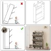 Shoe Storage Cabinet with 3 Flip Drawers,Freestanding Shoe Storage for Entryway with 2 Side Hooks - 4 of 4