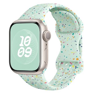 HTUTWOO Sport Bands For Apple Watch Band 40mm 41mm 38mm 44mm 45mm 46mm 42mm ,Cute Silicone Strap For Apple Watch Series 10 9 8 7 6 5 4 3 - 1 of 4