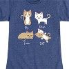 Girls' - Instant Message - Cat Un Deux Trois Cat Fitted Short Sleeve Graphic T-Shirt - 2 of 4