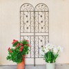 NicBex 2 Pack Garden Trellis 86.7"X19.7" Tomato Trellis, Rust-Proof Plant Climbing Support Suitable for Garden, Brown - 3 of 4