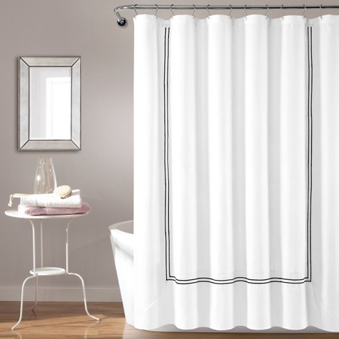 Elegant White and Black Shower Curtain Target for Modern Bathrooms