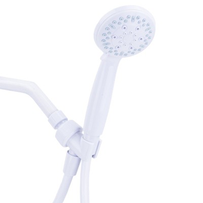 Homewerks White Plastic 3 Settings Handheld Showerhead 1.8 Gpm : Target