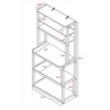 FONTOI 31.50" 5-Tier Bakers Rack for Kitchen with Storage, Coffee Bar, Kitchen Shelves, Brown&White, 15.75"*66.93"*31.5" - 3 of 4