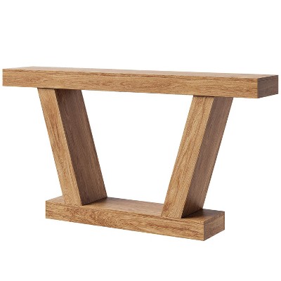 Console Sofa Table - 2-Tier Farmhouse Narrow Table, Extra-Long, Accent Entryway Table, Behind Couch Sofa, Ideal for Hallway and Living Room