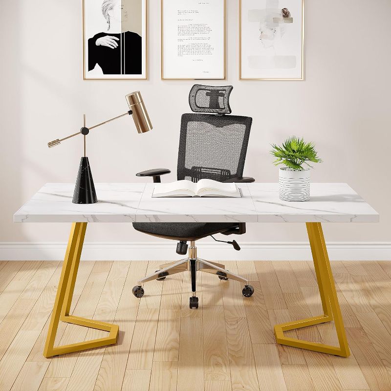 Tribesigns 55 Inches Modern Home Office Desk, 2 of 7