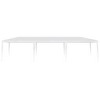 vidaXL Party Tent White Polyethylene roof and steel frame 10x30 feet - 3 of 4