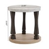 Cozy Minimalist Round Coffee Table Wooden Legs Solid Wood Bedside Table, Solid Wood Coffee Table,Modern Coffee Table Round Table Tea Table-Cuddlewood - 3 of 4