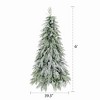 Bella Depot Spruce Snow Flocked Artificial Christmas Tree, Artificial Hinged Xmas Tree with LED Lights - 3 of 4