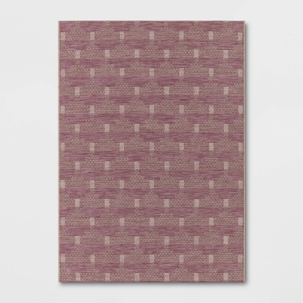 9' x 12' Modern Tile Outdoor Rug Pink - Threshold™