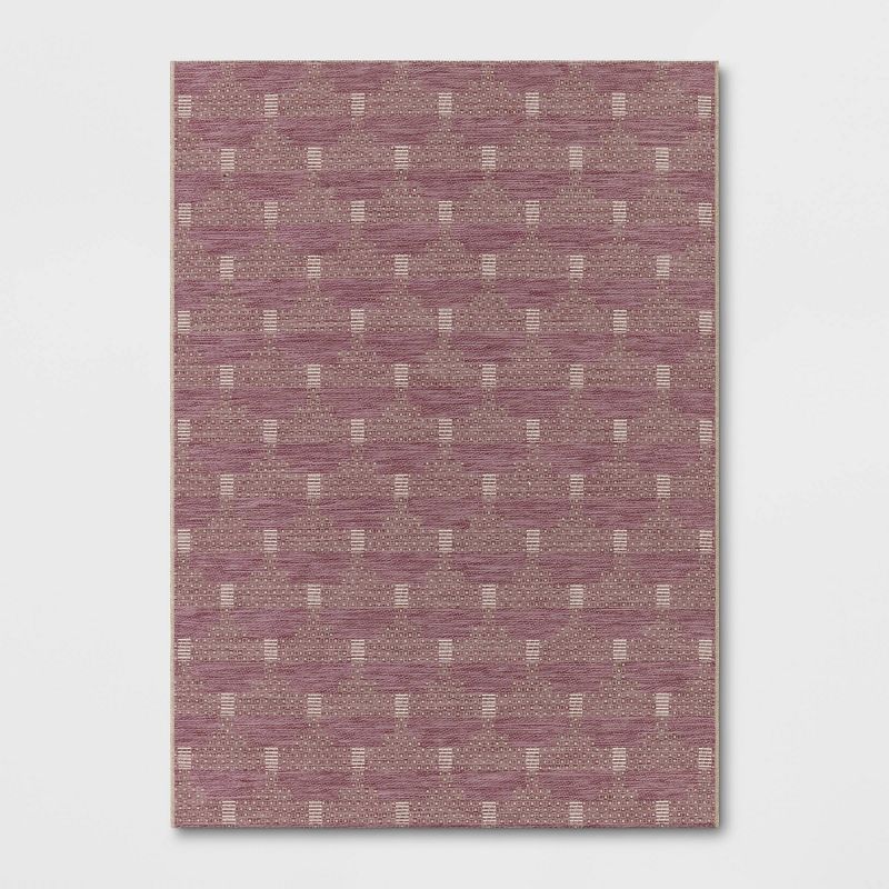 Modern Tile Outdoor Rug Pink - Threshold™, 1 of 4
