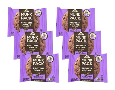 Munk Pack Double Dark Chocolate Protein Cookie - 6 bars, 2.96 oz