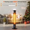 Nfccra Outdoor Electric Patio Heater, 42-inch 1500W Infrared Tower Heater w/ Instant Heat, IPX5 Waterproof, Tip-Over & Overheat Protection. - 3 of 4