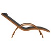 vidaXL Rocking Chair Gray Textilene and Solid Wood Poplar - 4 of 4