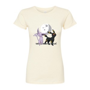 Women's - Pokémon - Celestial Espeon And Umbreon Fitted Graphic T-Shirt - 1 of 3