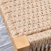 MOEPISY Golden Oak Acacia Wood Mixed Strapped Rattan Garden Bench - 4 of 4