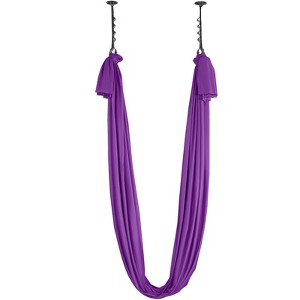VEVOR Aerial Silk & Yoga Swing, 8.7 Yards, Aerial Yoga Hammock Kit with 100gsm Nylon Fabric, Full Rigging Hardware & Easy Set-up Guide - 1 of 4