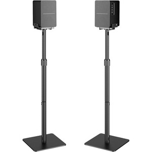 Height-Adjustable Speaker Stands Pair,11LBS Capacity,Height Adjustable from 33.4" to 44.0",Surround Sound Speaker Stands - 1 of 4